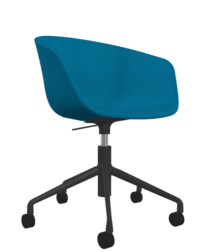 About a Chair AAC53 / AAC 53 Swivel Chair with Fully Upholstered BASE BLACK / HALLINGDAL 850 Hay SINGLE PIECES